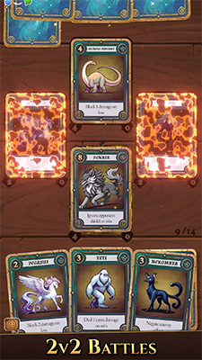 online card game - 2v2 battles