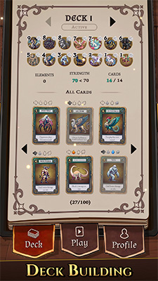 online card game - Deck building